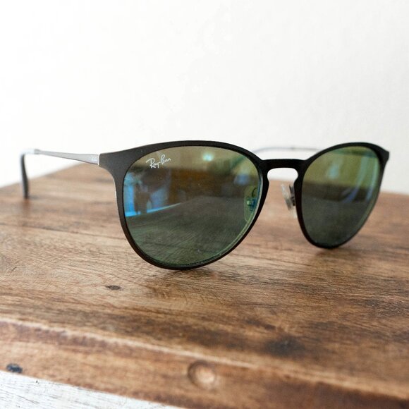 Ray-Ban Erika RB3539 Gray Metal Sunglasses Green Photochromic Lenses main image 7